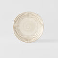 Premium Tapas Plate – Beige Ridged Alabaster Glaze 16.5cm