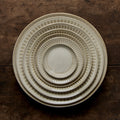Premium Tapas Plate – Beige Ridged Alabaster Glaze 16.5cm
