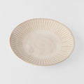Premium Ceramic Plate – Cream Ridged Alabaster Glaze 25cm