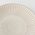 Premium Dinner Plate – Beige Ridged Alabaster Glaze 23cm