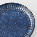 Premium 9cm Ridged Indigo Design Ceramic Sauce Dish 20ml Dishwasher Microwave Safe