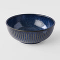 Premium Ridged Pasta Bowl – Dark Blue Indigo Blue Glaze 16cm, 450ml
