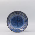 Premium Ceramic Bowl – Blue Ridged Indigo Glaze 25cm, 800ml