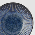 Premium 12cm Ridged Indigo Glaze Ceramic Saucer Dishwasher Microwave Safe
