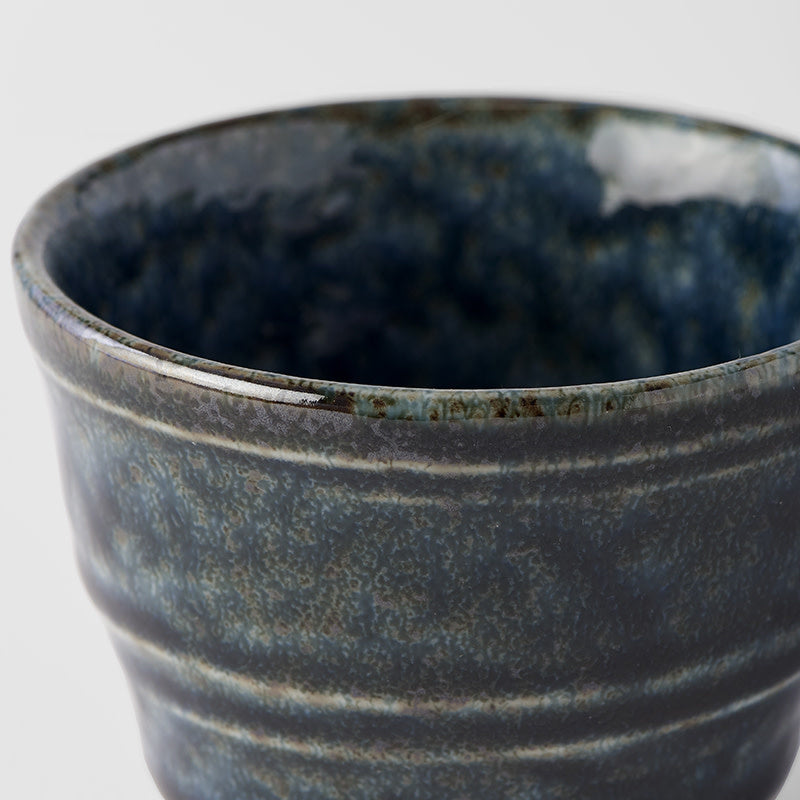 Premium 7cm Midnight Blue Glaze Ceramic Cup 120ml Dishwasher Microwave Safe
