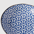 Premium Pasta Bowl – Blue Herringbone Design 20.5cm, 200ml