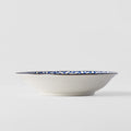 Premium Pasta Bowl – Blue Herringbone Design 20.5cm, 200ml