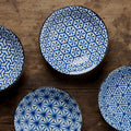 Premium Pasta Bowl – Blue Herringbone Design 20.5cm, 200ml