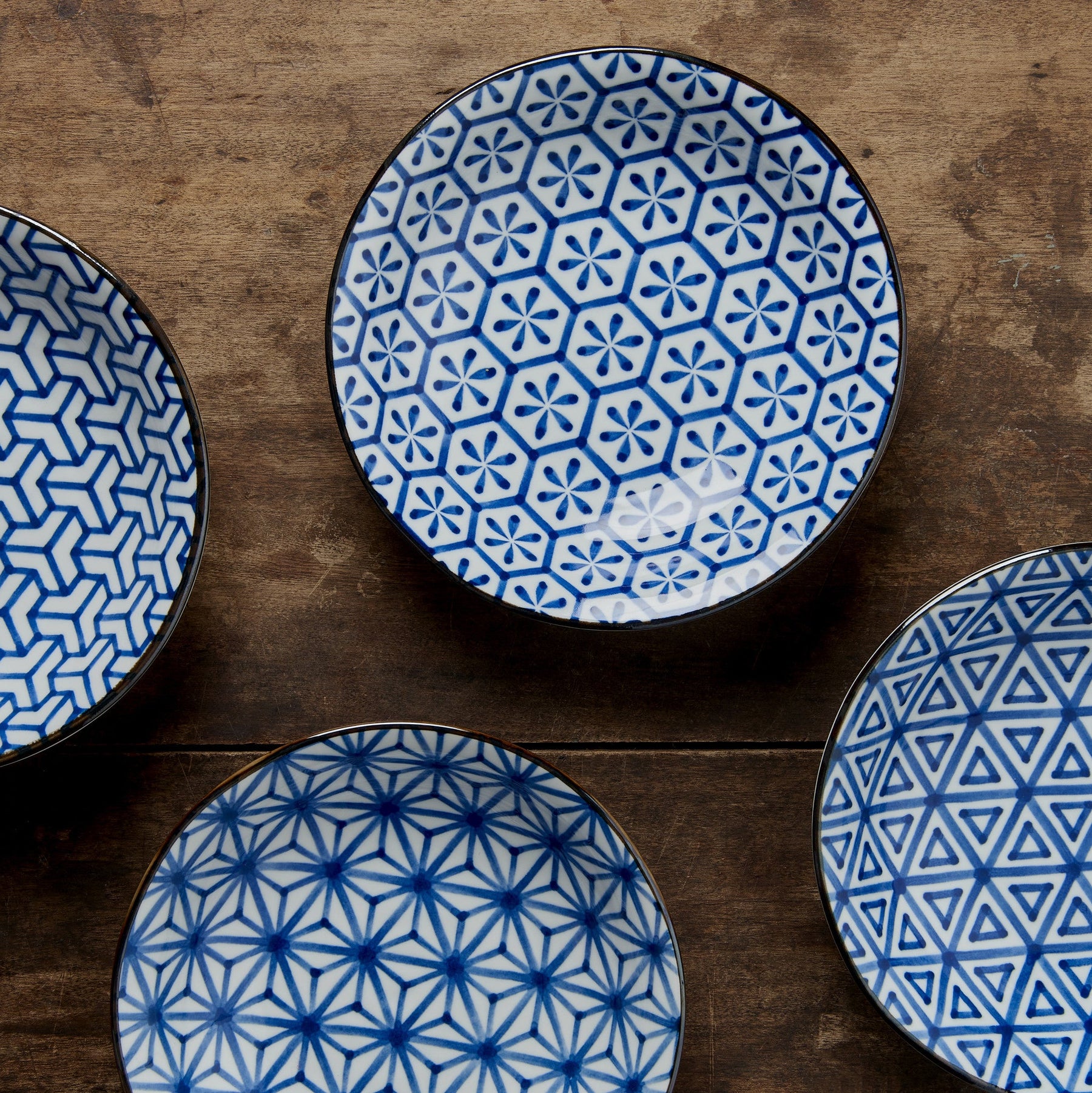 Premium Pasta Bowl – Blue Herringbone Design 20.5cm, 200ml