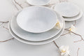 Premium 17cm Ice White Glaze Ceramic Bowl 350ml Dishwasher Microwave Safe