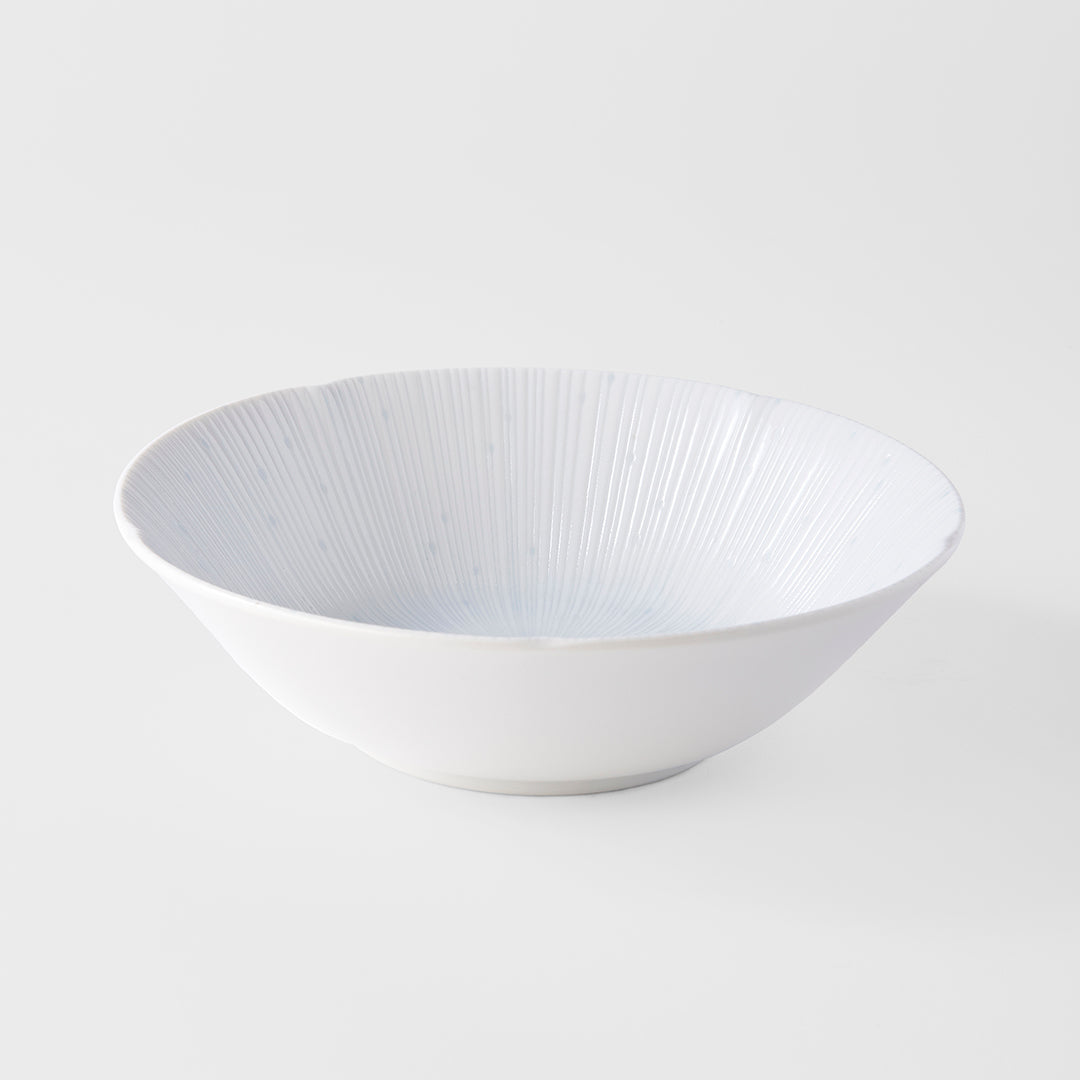 Premium 21cm Ice White Glaze Ceramic Bowl 800ml Dishwasher Microwave Safe