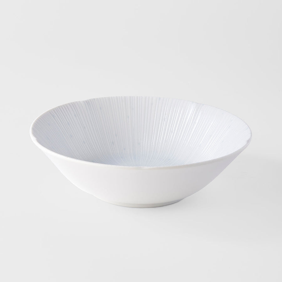 Premium 21cm Ice White Glaze Ceramic Bowl 800ml Dishwasher Microwave Safe