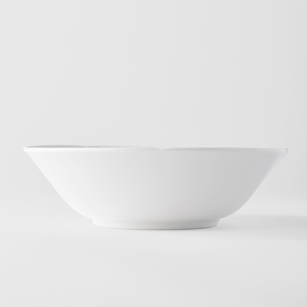 Premium 21cm Ice White Glaze Ceramic Bowl 800ml Dishwasher Microwave Safe