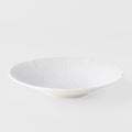 Premium 22.5cm Ice White Glaze Ceramic Pasta Bowl 350ml Dishwasher Microwave Safe