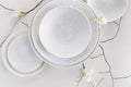 Premium 22.5cm Ice White Glaze Ceramic Pasta Bowl 350ml Dishwasher Microwave Safe