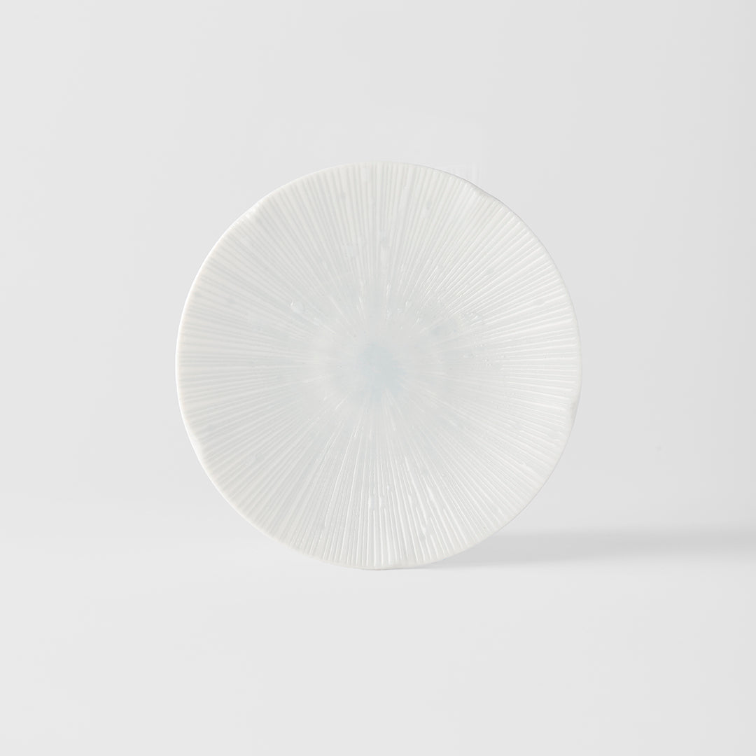Premium Tapas Plate – White Ice White Glaze 13cm
