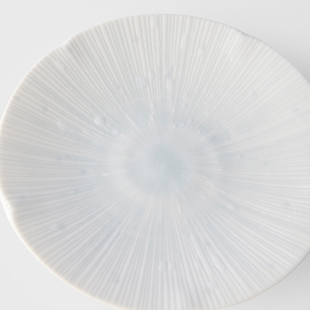 Premium Tapas Plate – White Ice White Glaze 13cm