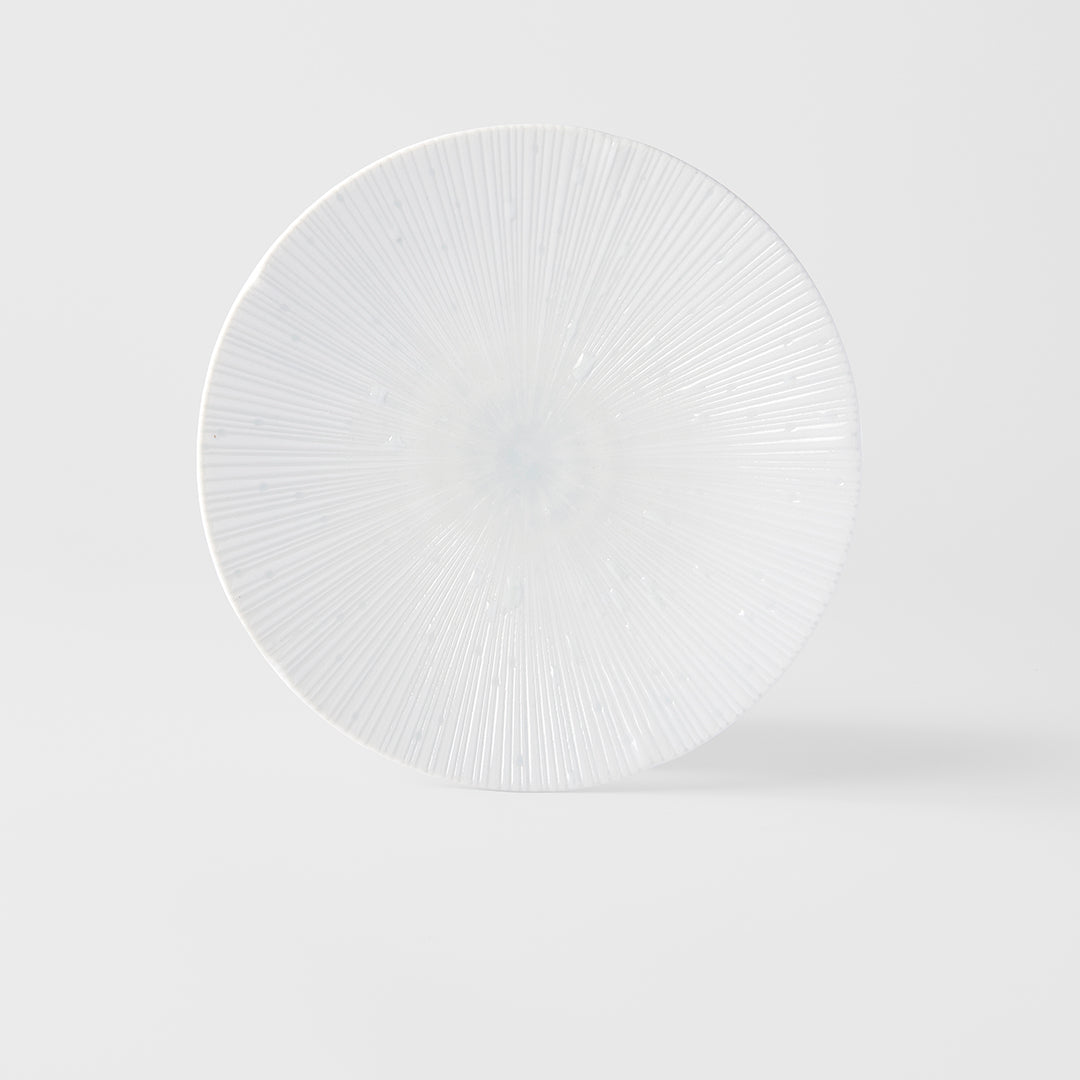 Premium 24.5cm Ice White Glaze Ceramic Dinner Plate Dishwasher Microwave Safe