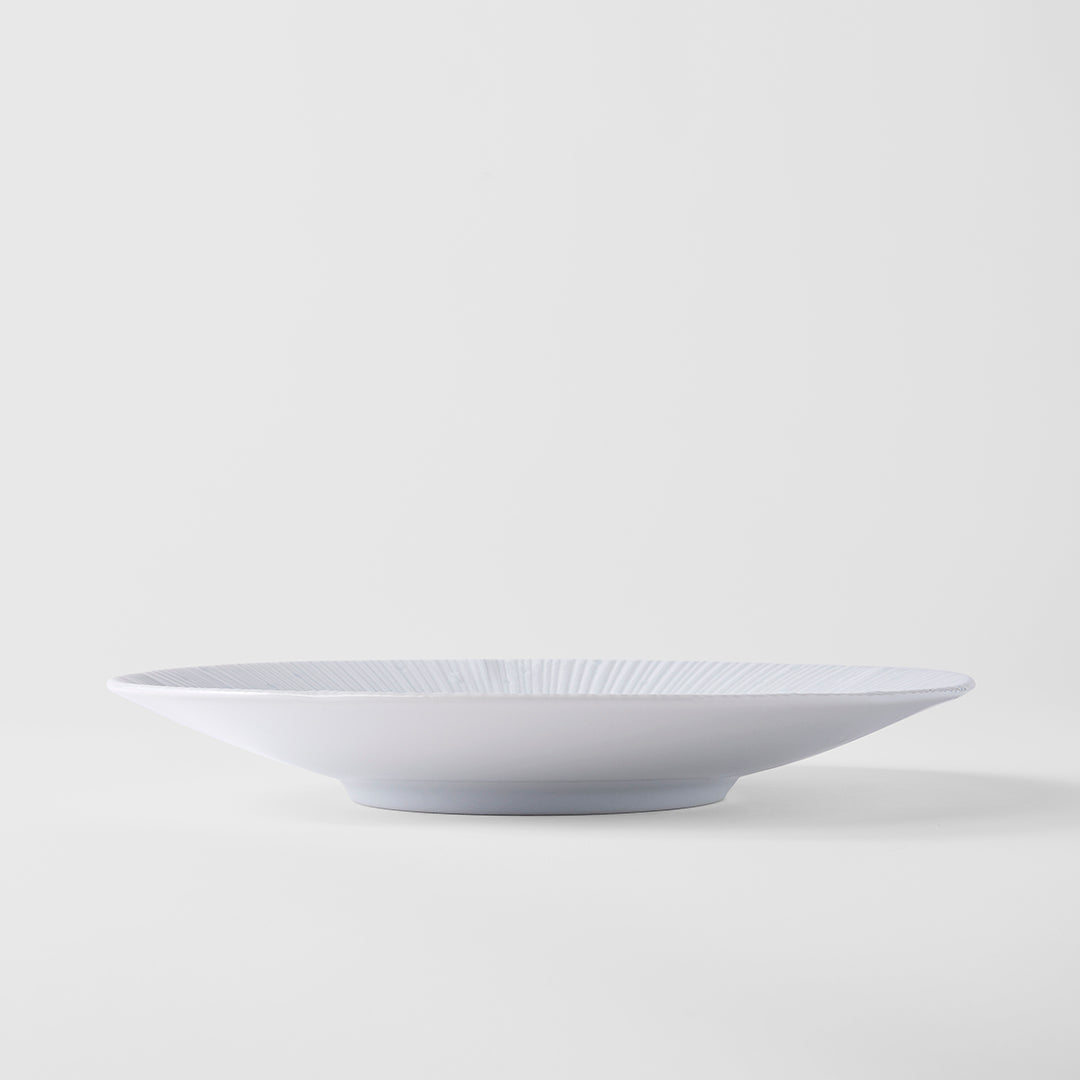 Premium 24.5cm Ice White Glaze Ceramic Dinner Plate Dishwasher Microwave Safe