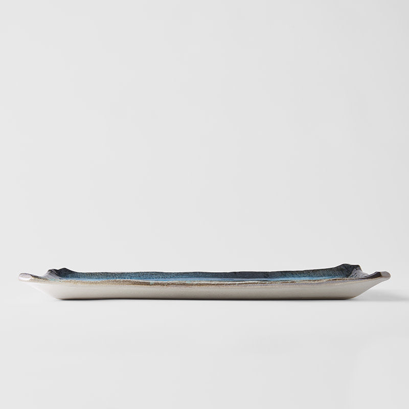 Premium 42cm Sky Blue Glaze Ceramic Serving Platter Dishwasher Safe