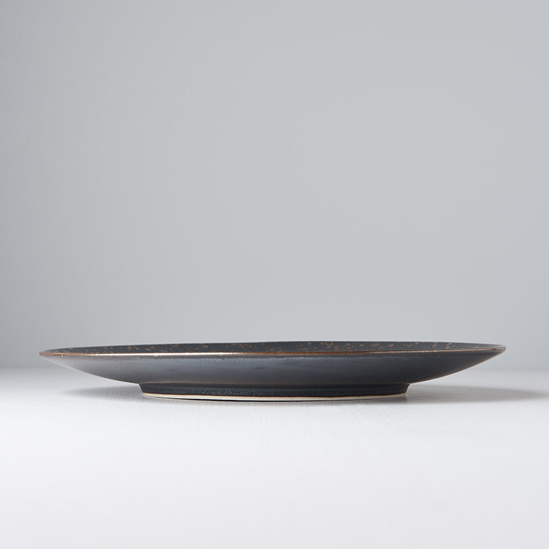 Premium 28.5cm Black Pearl Glaze Ceramic Dinner Plate Dishwasher Microwave Safe