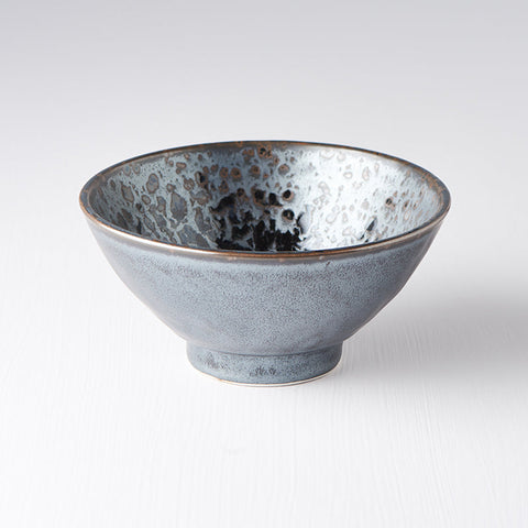 Premium Ceramic Bowl – Black Pearl Glaze 15cm, 450ml