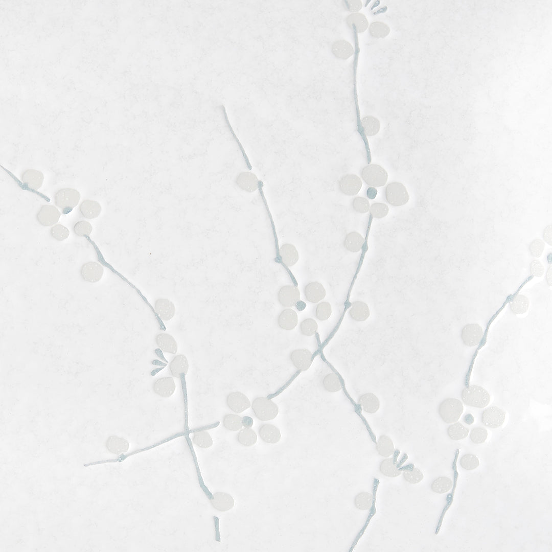 Premium 33cm White Blossom Glaze Rectangular Ceramic Platter Dishwasher Microwave Safe