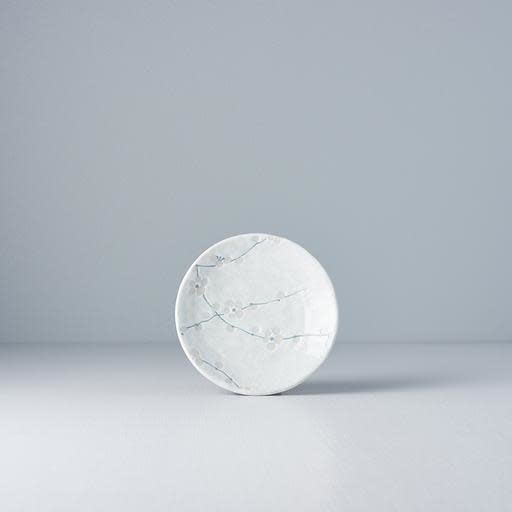 White Blossom Glaze 13cm Ceramic Plate Dishwasher Microwave Safe