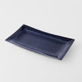 Premium 33cm Matt and Shiny Black Glaze Rectangular Ceramic Platter Dishwasher Microwave Safe