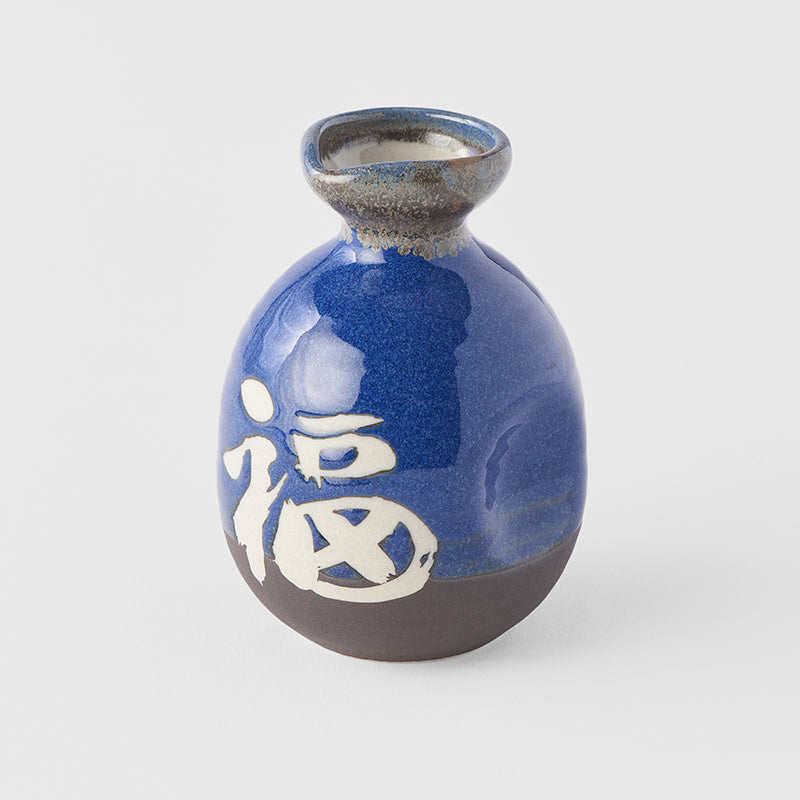 275ml Indigo Blue Glaze Sake Jug Japanese Ceramic Pourer Dishwasher Microwave Safe