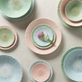 Premium 21cm Ice Pink Glaze Ceramic Bowl 800ml Dishwasher Microwave Safe