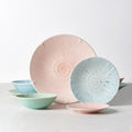 Premium 24.5cm Ice Pink Glaze Ceramic Dinner Plate Dishwasher Microwave Safe