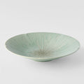 Premium 24.5cm Ice Green Glaze Ceramic Pasta Bowl 550ml Dishwasher Microwave Safe