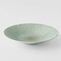 Premium 24.5cm Ice Green Glaze Ceramic Pasta Bowl 550ml Dishwasher Microwave Safe