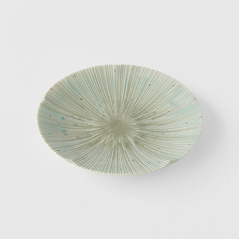 Premium Ceramic Tapas Plate – Green Ice Green Glaze 13cm