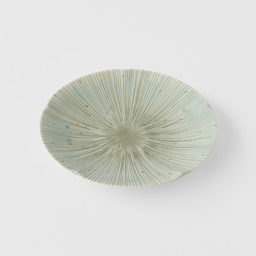 Premium Ceramic Tapas Plate – Green Ice Green Glaze 13cm