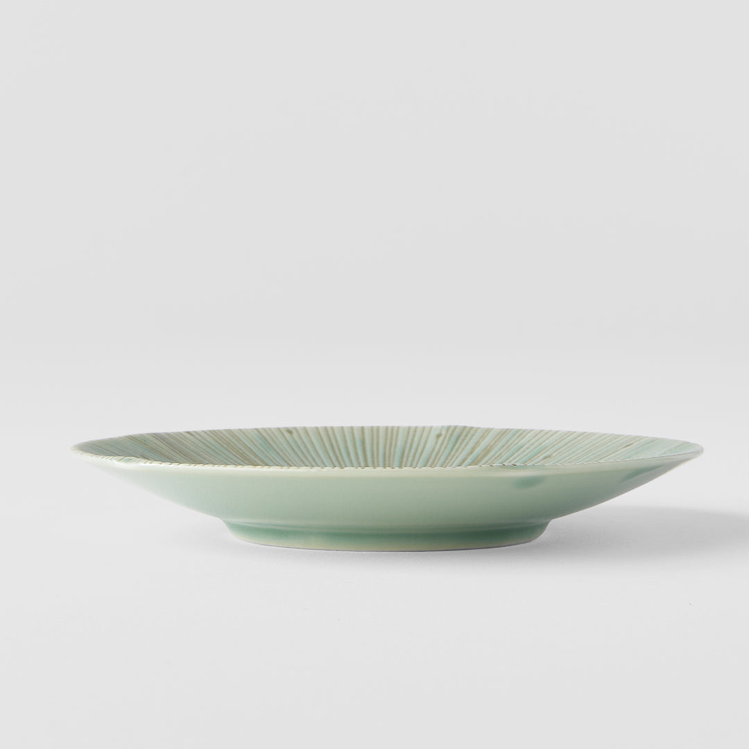 Premium Ceramic Tapas Plate – Green Ice Green Glaze 13cm