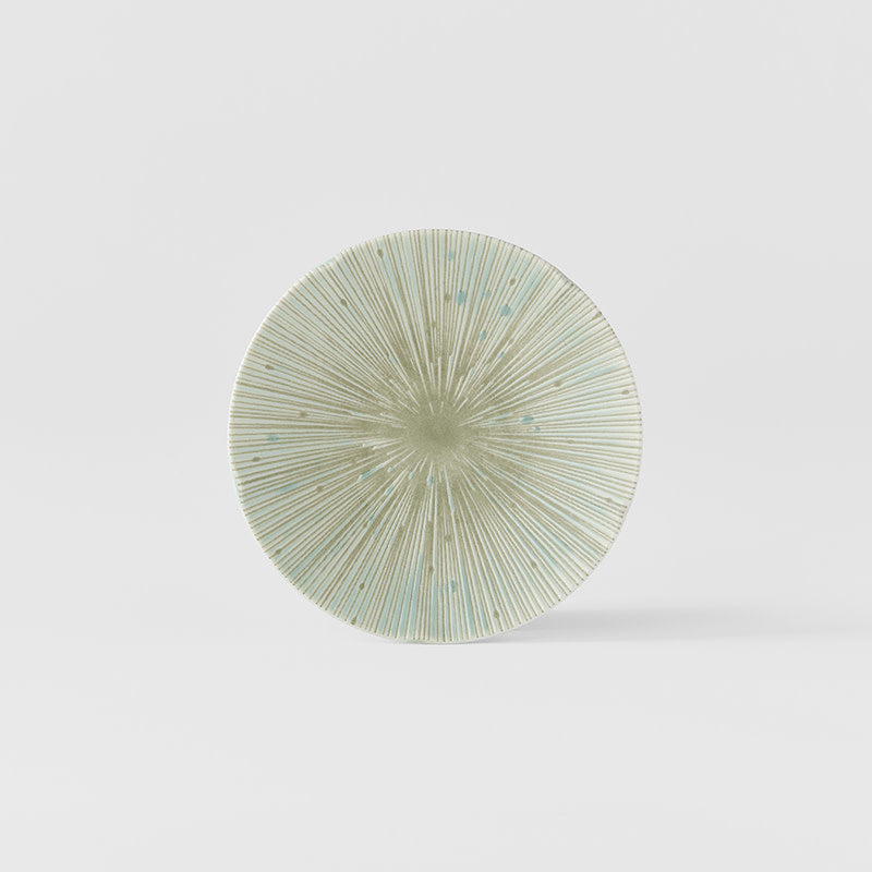 Premium Ceramic Tapas Plate – Green Ice Green Glaze 13cm