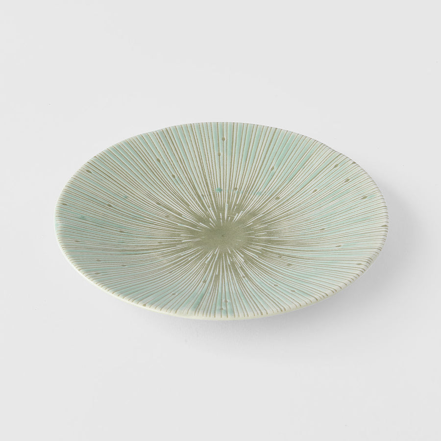Premium Ceramic Tapas Plate – Green Ice Green Glaze 16.5cm