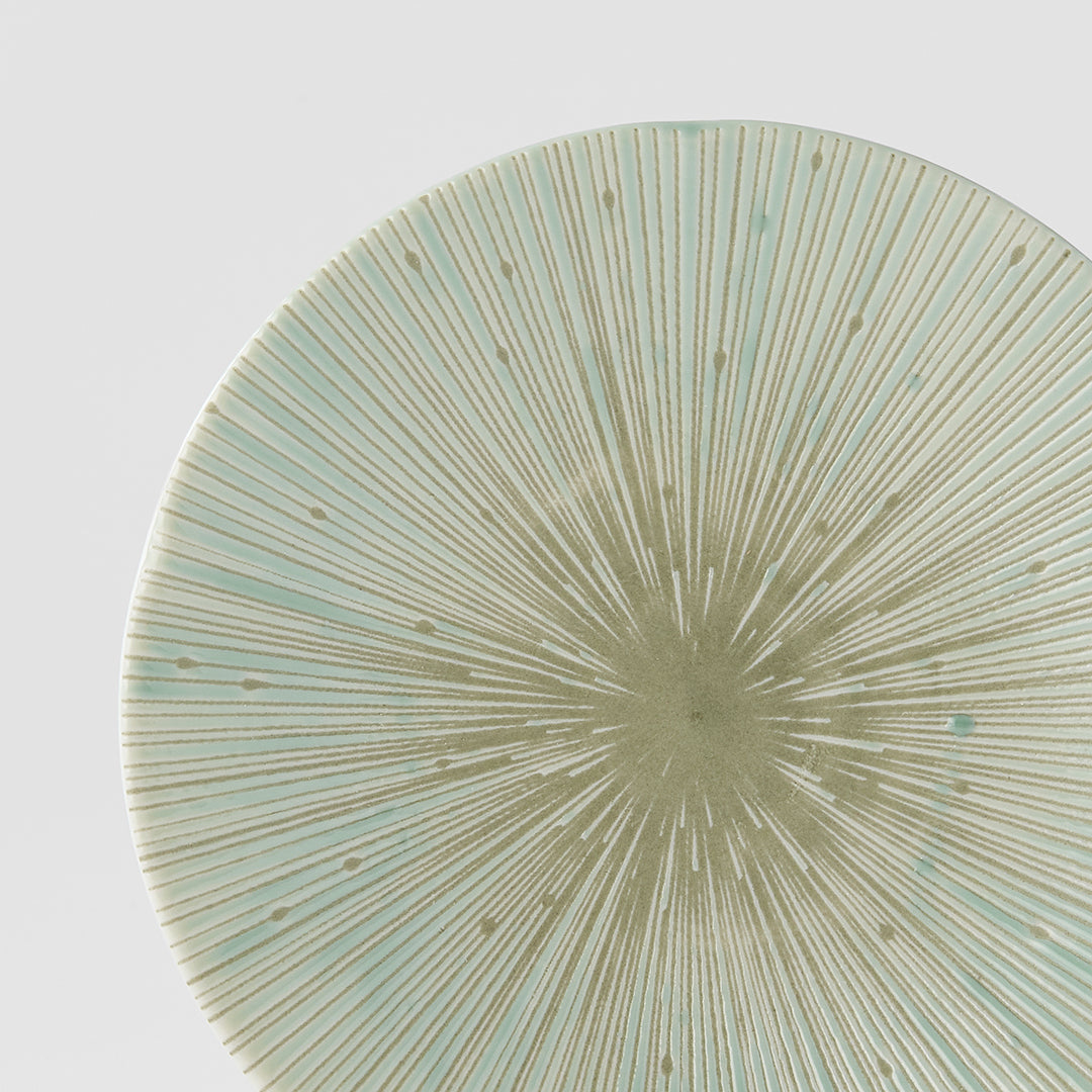 Premium Ceramic Tapas Plate – Green Ice Green Glaze 16.5cm