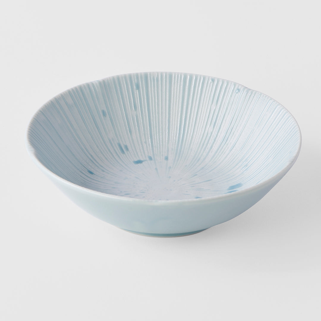 Premium 14cm Ice Blue Glaze Ceramic Bowl 200ml Dishwasher Microwave Safe