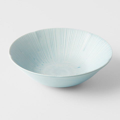 Premium 17cm Ice Blue Glaze Ceramic Bowl 350ml Dishwasher Microwave Safe