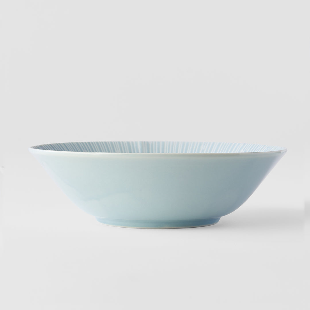 Premium 21cm Ice Blue Glaze Ceramic Bowl 800ml Dishwasher Microwave Safe