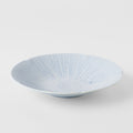 Premium 22.5cm Ice Blue Glaze Ceramic Pasta Bowl 350ml Dishwasher Microwave Safe
