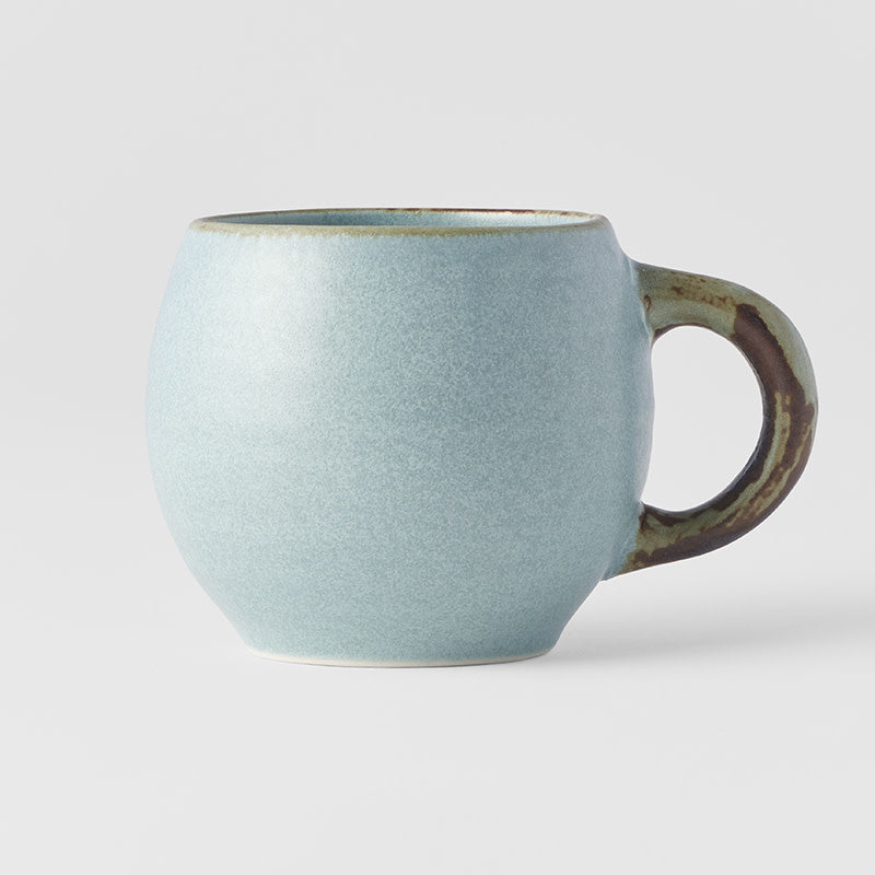 Premium 300ml Sky Blue Glaze Maru Ceramic Mug Dishwasher Microwave Safe