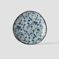 Premium 12cm Blue Daisy Glaze Organic Ceramic Saucer Dishwasher Microwave Safe