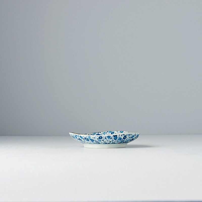 Premium 12cm Blue Daisy Glaze Organic Ceramic Saucer Dishwasher Microwave Safe