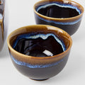 Tea Set 5pcs Tenmokku Bright Blue Glaze - SuperSaverAU - view 3