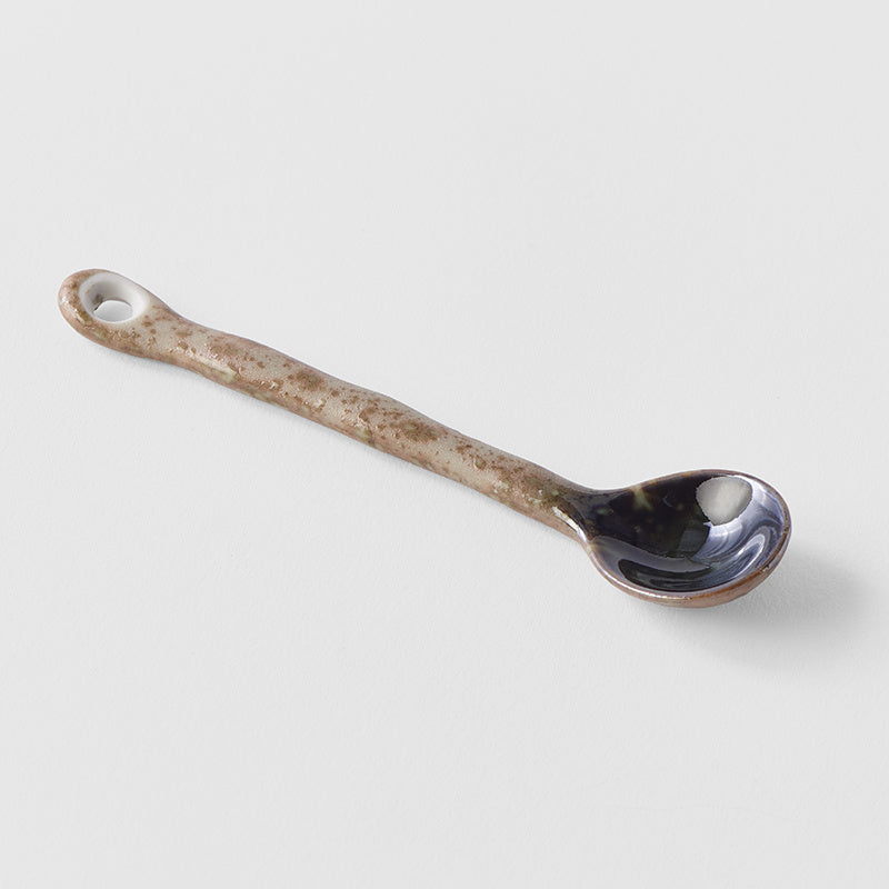 Crystal Green Glaze Ceramic Spoon 12cm Japanese Tableware Dishwasher Microwave Safe
