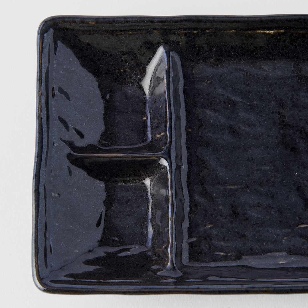 Premium Dumpling Plate – Black Glaze 21cm